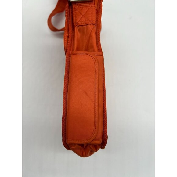 Lug Quilted Crossbody Bag Bright Orange Adjustable Strap Multiple Zipper Pockets - Picture 11 of 16